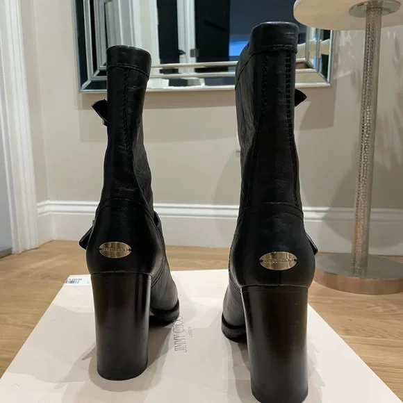 Jimmy Choo black Dart biker boot size 38 - Picture 4 of 5